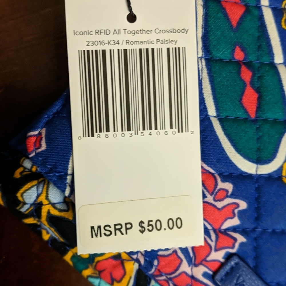 NWT Vera Bradley All Together Crossbody Romantic Paisley - Picture 2 of 8